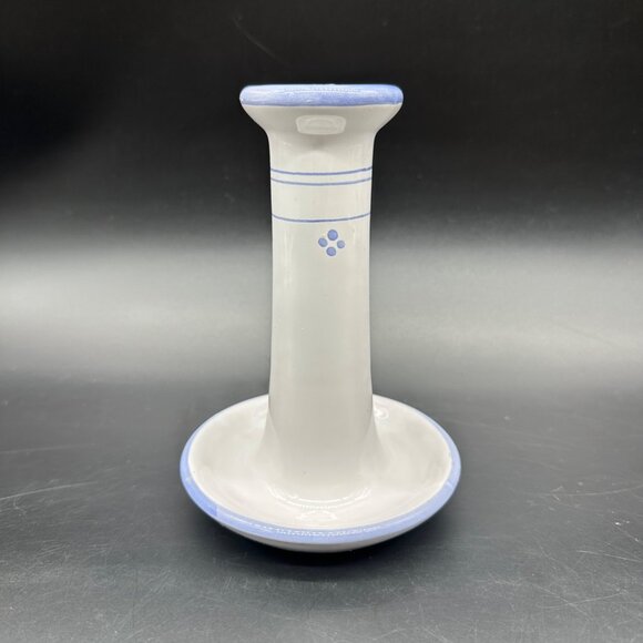 Vintage Dieulefit France PHP Art Pottery Candle Holders Purple Cottagecore - Picture 4 of 11